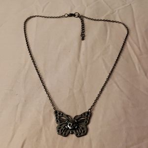Skull Butterfly Necklace